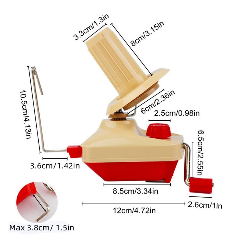 Ayasee Yarn Ball Winder, Hands Operated Swift Yarn Fiber String Ball Wool Winder Machines for Family+10PS Knitting Stitch Markers+10PS Plastic Needles+1PS Scissors(22) - Image 2